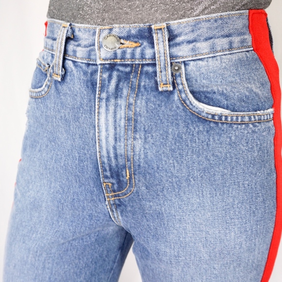 CARMAR Ursula Red Stripe Crop Jeans 0064 - Picture 6 of 8